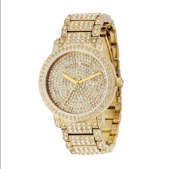 Michael Kors Gold Diamond Crusted Watch Pictures Photos Hot Sex Picture